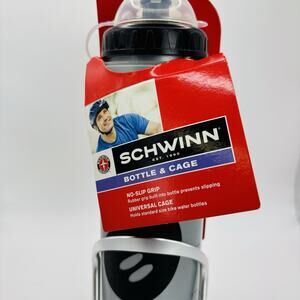 Schwinn Bicycle Water Bottle and Cage Fits Standard Size Bike Water Bottles NEW